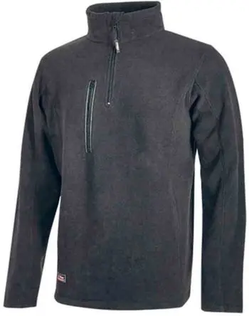 Produktfoto 1 von UPower BERING Herren Sweatshirt, 100 % Polyester Grau Reißverschluss, Größe L