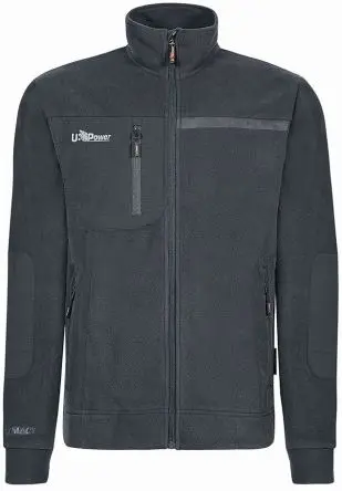 Produktfoto 1 von UPower VENUS Herren Fleece-Jacke, 100 % Polyester Grau Reißverschluss, Größe 2XL