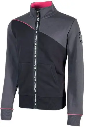 Produktfoto 1 von UPower URANUS Damen Sweatshirt, 35 % Polyester, 65 % Baumwolle Grau Reißverschluss, Größe 2XL