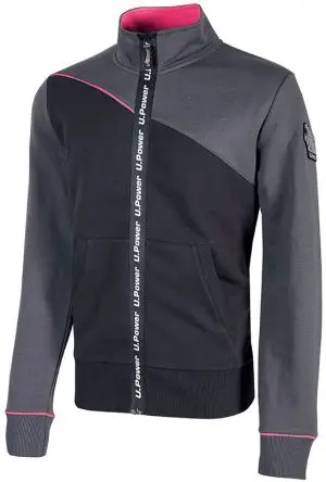 Produktfoto 1 von UPower URANUS Damen Sweatshirt, 35 % Baumwolle, 65 % Polyester Grau Reißverschluss, Größe M