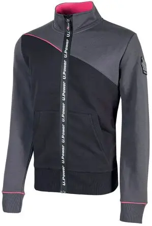 Produktfoto 1 von UPower URANUS Damen Sweatshirt, 65 % Polyester, 35 % Baumwolle Grau Reißverschluss, Größe XL