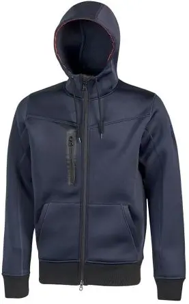 Produktfoto 1 von UPower TASTY Herren Fleece-Jacke, 67 % Polyester, 5 % Elasthan, 28 % Viskose, Blau Reißverschluss, Größe 3XL