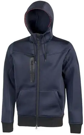 Produktfoto 1 von UPower TASTY Herren Fleece-Jacke, 28 % Viskose, 5 % Elasthan, 67 % Polyester Blau Reißverschluss, Größe 4XL