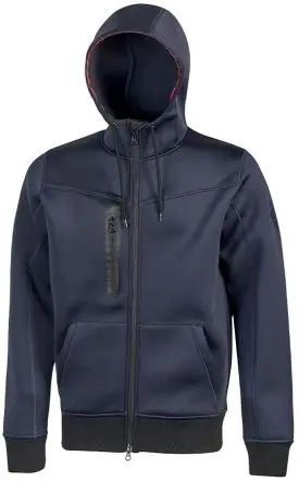 Produktfoto 1 von UPower TASTY Herren Fleece-Jacke, 5 % Elasthan, 67 % Polyester, 28 % Viskose, Blau Reißverschluss, Größe M