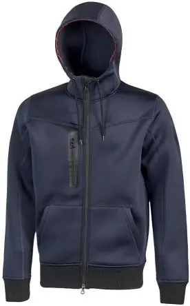 Produktfoto 1 von UPower TASTY Herren Fleece-Jacke, 5 % Elasthan, 67 % Polyester, 28 % Viskose, Blau Reißverschluss, Größe S