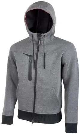 Produktfoto 1 von UPower TASTY Herren Fleece-Jacke, 28 % Viskose, 5 % Elasthan, 67 % Polyester Grau Durchgehender Reißverschluss, Größe