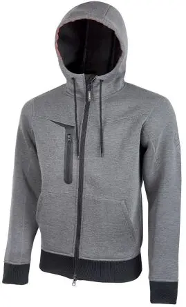 Produktfoto 1 von UPower TASTY Herren Fleece-Jacke, 28 % Viskose, 5 % Elasthan, 67 % Polyester Grau Reißverschluss, Größe 4XL