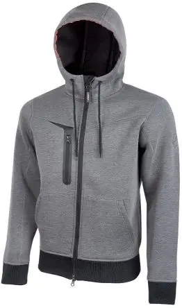 Produktfoto 1 von UPower TASTY Herren Fleece-Jacke, 5 % Elasthan, 28 % Viskose, 67 % Polyester Grau Reißverschluss, Größe XL