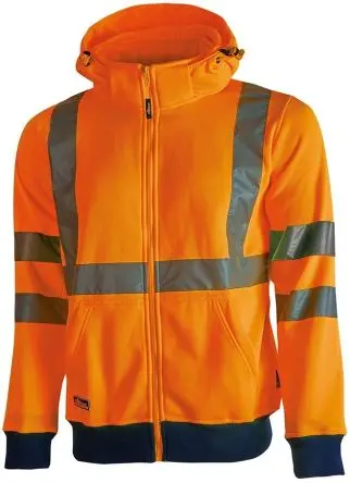Produktfoto 1 von UPower MELODY Unisex Sweatshirt, 100 % Polyester Orange Reißverschluss, Größe 2XL