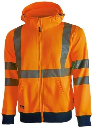Produktfoto 1 von UPower MELODY Unisex Sweatshirt, 100 % Polyester Orange Reißverschluss, Größe 3XL