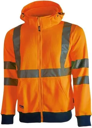 Produktfoto 1 von UPower MELODY Unisex Sweatshirt, 100 % Polyester Orange Reißverschluss, Größe 4XL