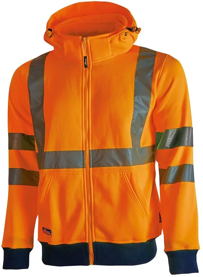Produktfoto 1 von UPower MELODY Unisex Sweatshirt, 100 % Polyester Orange Reißverschluss, Größe M