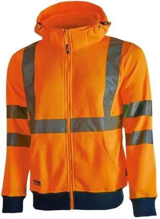 Produktfoto 1 von UPower MELODY Unisex Sweatshirt, 100 % Polyester Orange Reißverschluss, Größe M