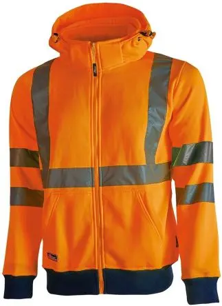 Produktfoto 1 von UPower MELODY Unisex Sweatshirt, 100 % Polyester Orange Reißverschluss, Größe S