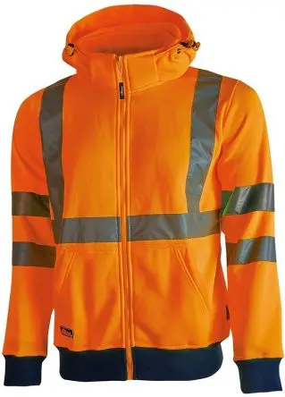 Produktfoto 1 von UPower MELODY Unisex Sweatshirt, 100 % Polyester Orange Reißverschluss, Größe XL