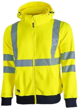 Produktfoto 1 von UPower MELODY Unisex Sweatshirt, 100 % Polyester Gelb Reißverschluss, Größe 4XL