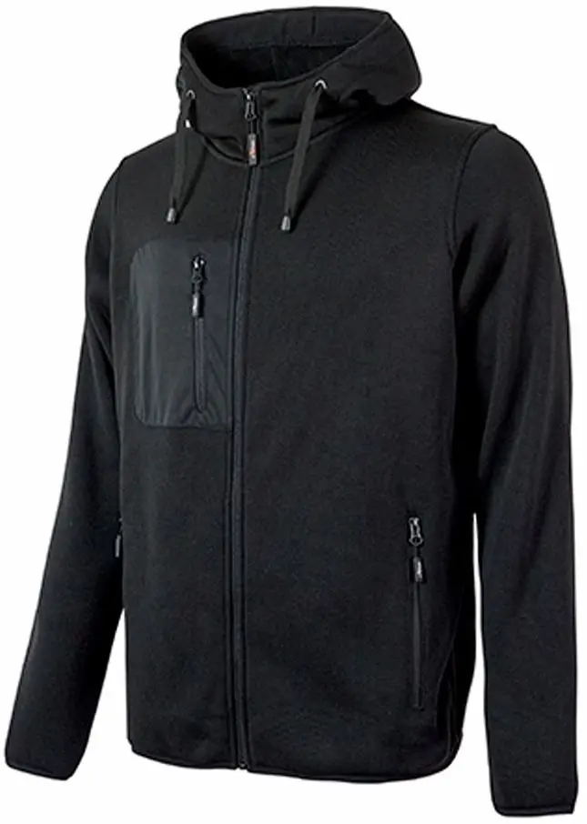 Produktfoto 1 von UPower RAINBOW Unisex Sweatshirt, 100 % Polyester Schwarz Reißverschluss, Größe 3XL
