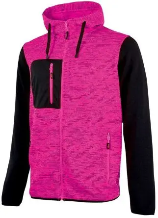 Produktfoto 1 von UPower RAINBOW Unisex Sweatshirt, 100 % Polyester Schwarz, Rosa Reißverschluss, Größe 2XL