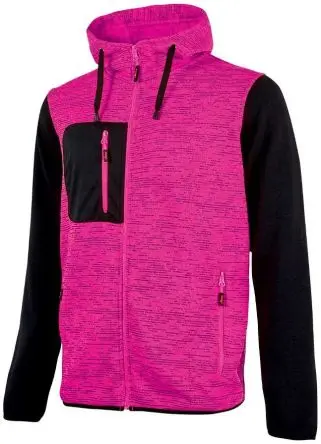 Produktfoto 1 von UPower RAINBOW Unisex Sweatshirt, 100 % Polyester Rosa, Schwarz Reißverschluss, Größe 3XL