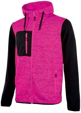 Produktfoto 1 von UPower RAINBOW Unisex Sweatshirt, 100 % Polyester Schwarz, Rosa Reißverschluss, Größe 4XL