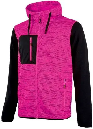 Produktfoto 1 von UPower RAINBOW Unisex Sweatshirt, 100 % Polyester Rosa, Schwarz Reißverschluss, Größe S