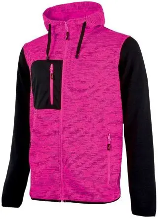 Produktfoto 1 von UPower RAINBOW Unisex Sweatshirt, 100 % Polyester Schwarz, Rosa Reißverschluss, Größe XL