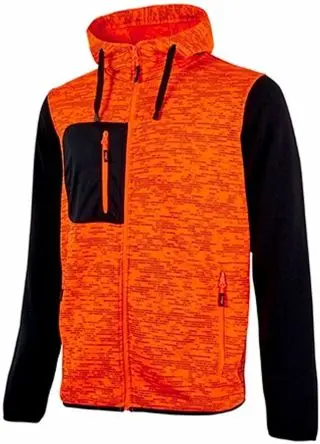 Produktfoto 1 von UPower RAINBOW Unisex Sweatshirt, 100 % Polyester Orange Reißverschluss, Größe 3XL