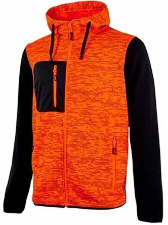 Produktfoto 1 von UPower RAINBOW Unisex Sweatshirt, 100 % Polyester Orange Reißverschluss, Größe L