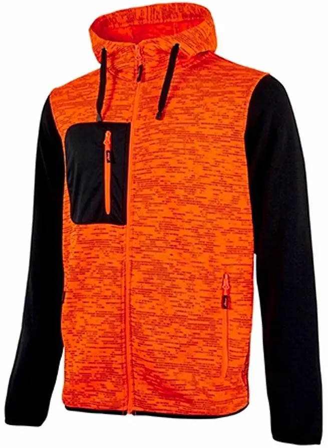 Produktfoto 1 von UPower RAINBOW Unisex Sweatshirt, 100 % Polyester Orange Reißverschluss, Größe M