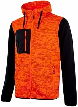 Produktfoto 1 von UPower RAINBOW Unisex Sweatshirt, 100 % Polyester Orange Reißverschluss, Größe M