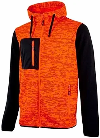 Produktfoto 1 von UPower RAINBOW Unisex Sweatshirt, 100 % Polyester Orange Reißverschluss, Größe S
