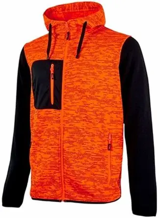 Produktfoto 1 von UPower RAINBOW Unisex Sweatshirt, 100 % Polyester Orange Reißverschluss, Größe XL