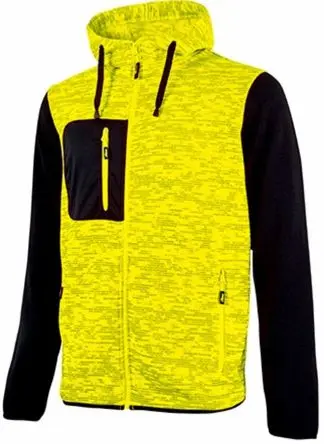Produktfoto 1 von UPower RAINBOW Unisex Sweatshirt, 100 % Polyester Gelb Reißverschluss, Größe 3XL