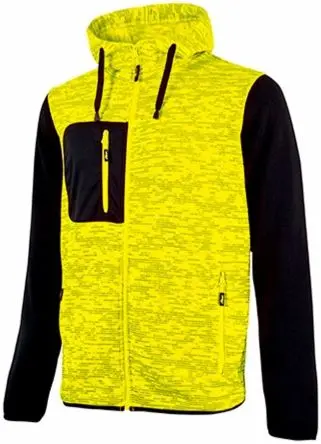 Produktfoto 1 von UPower RAINBOW Unisex Sweatshirt, 100 % Polyester Gelb Reißverschluss, Größe L