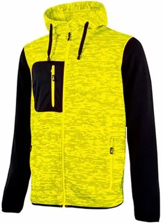 Produktfoto 1 von UPower RAINBOW Unisex Sweatshirt, 100 % Polyester Gelb Reißverschluss, Größe M