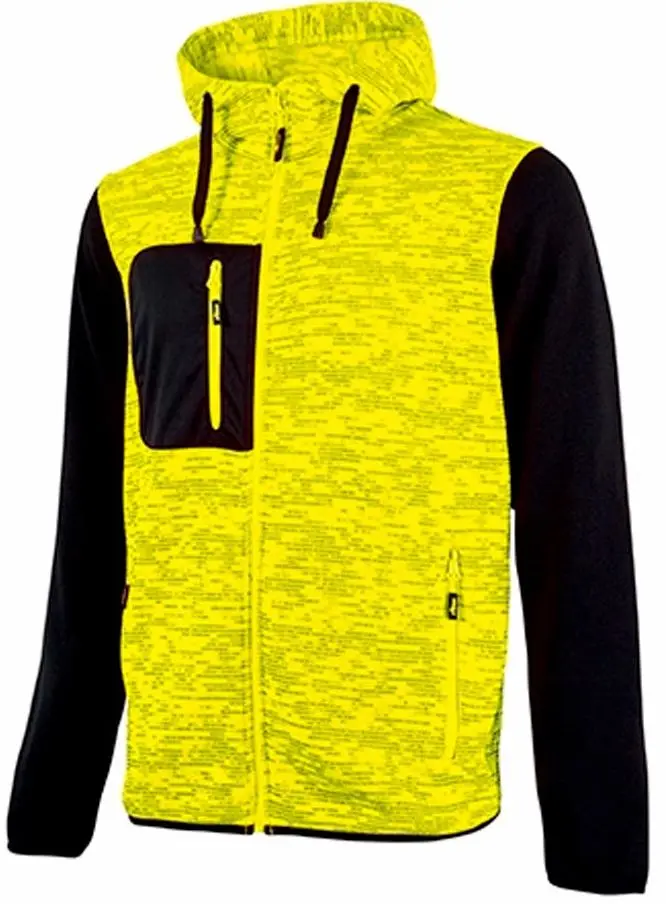 Produktfoto 1 von UPower RAINBOW Unisex Sweatshirt, 100 % Polyester Gelb Reißverschluss, Größe S