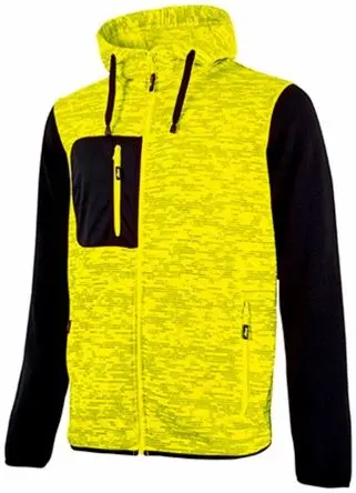 Produktfoto 1 von UPower RAINBOW Unisex Sweatshirt, 100 % Polyester Gelb Reißverschluss, Größe XL