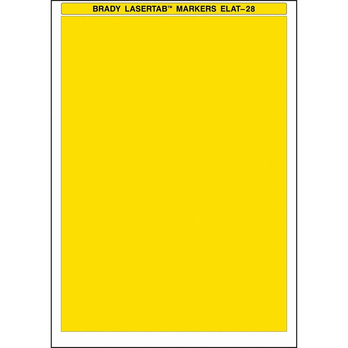 Produktfoto 1 von Brady Etikette auf Rolle B. 210 mm für Laserdrucker 25 Per Roll auf Gelb Gelb Polyester