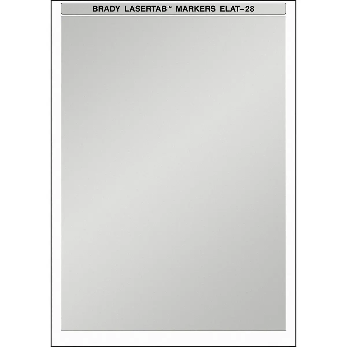 Produktfoto 1 von Brady Etikette auf Rolle B. 210 mm für Laserdrucker 25 Per Roll auf Silber Silber Metallisiertes Polyester