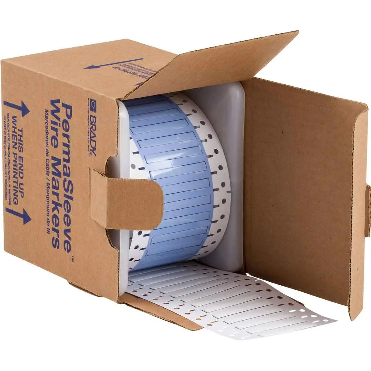 Produktfoto 1 von Brady PermaSleeve Kabelschlauch Weiß Schwer entflammbares Polyolefin, Länge 50.8mm