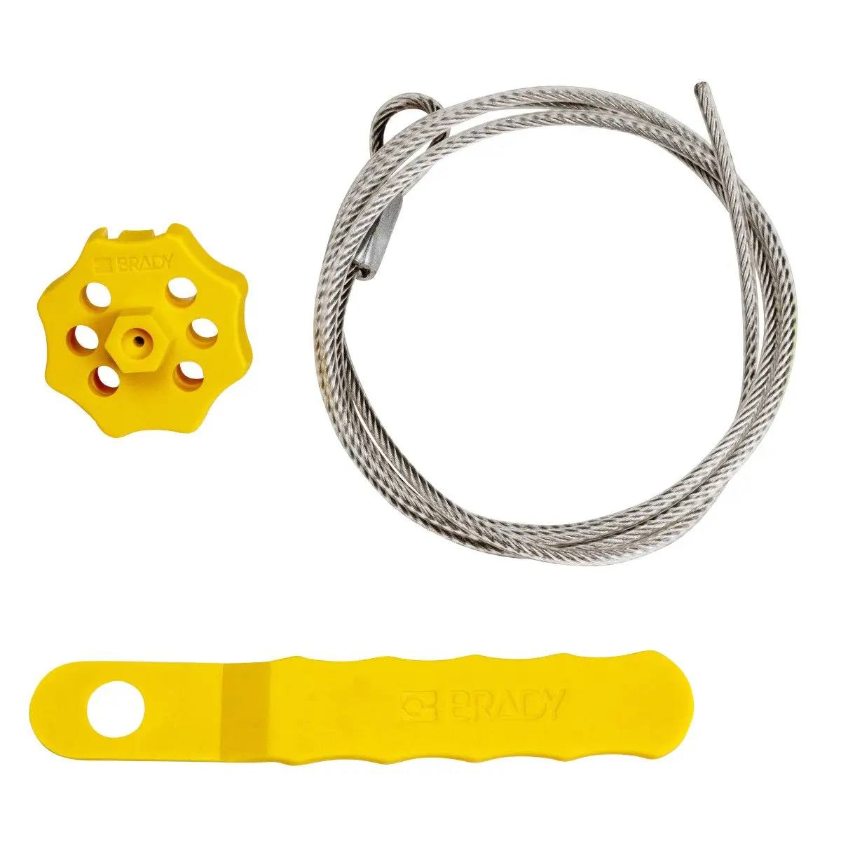 Produktfoto 1 von Brady Nylon glasfaserverstärkt Sperrsatz Typ Kabelverriegelungsvorrichtung, 6-fach Verriegelung 8.13 mm, Gelb