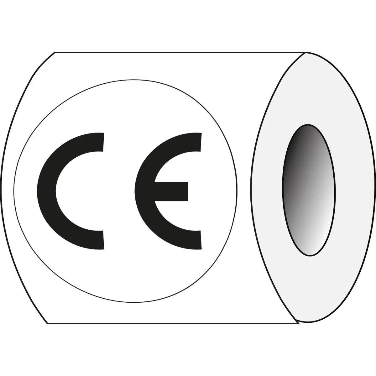 Produktfoto 1 von Brady Etikette auf Rolle 250 Per Roll auf Weiß Schwarz Beschichtet Polyester