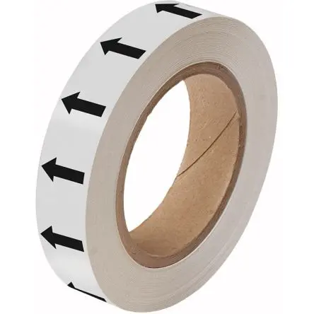 Produktfoto 1 von Brady Polyester Hochsichtbares Band, Weiß, Schwarz, 25mm x 33 m