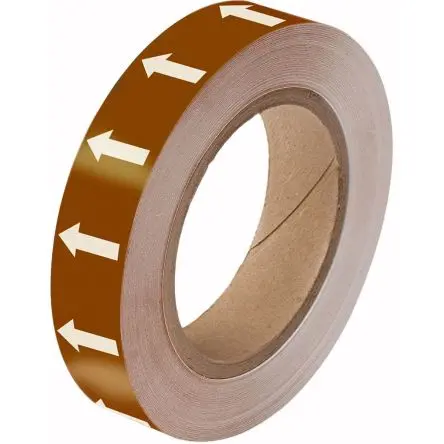 Produktfoto 1 von Brady Polyester Hochsichtbares Band, Weiß, Braun, 25mm x 33 m