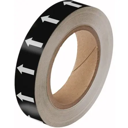 Produktfoto 1 von Brady Polyester Hochsichtbares Band, Weiß, Schwarz, 25mm x 33 m