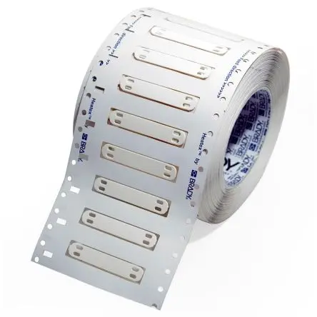 Produktfoto 1 von Brady Heatex Kabeletiketten Kabelbinder, Weiß Weiß, 10 mm x 60mm