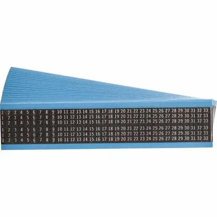 Produktfoto 1 von Brady 111 Kabeletiketten, Beschriftung: 12055, Weiß, Schwarz, 38.1 mm x 6.35mm
