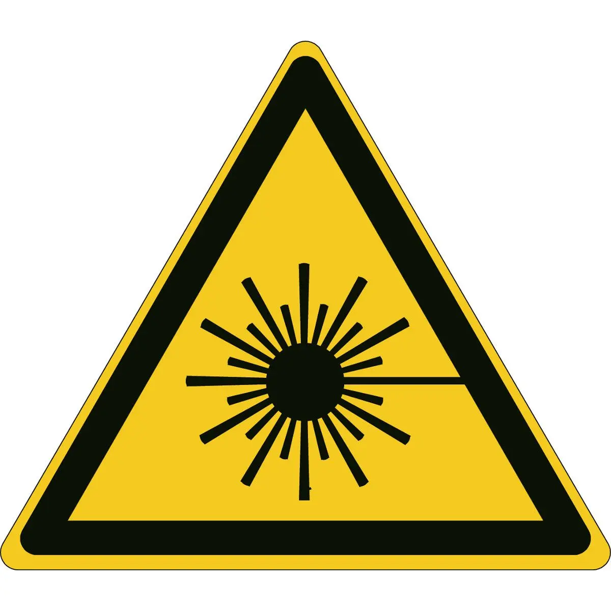 Brady Gefahren-Warnschild, Polyester Selbstklebend Englisch 'Warnung Laserstrahl', 173 mm