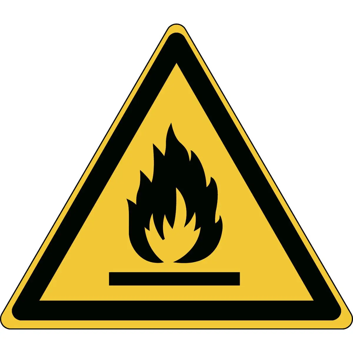 Produktfoto 1 von Brady Gefahren-Warnschild, Vinyl Selbstklebend EMEA 'Entflammbar', 13 mm x 13 mm