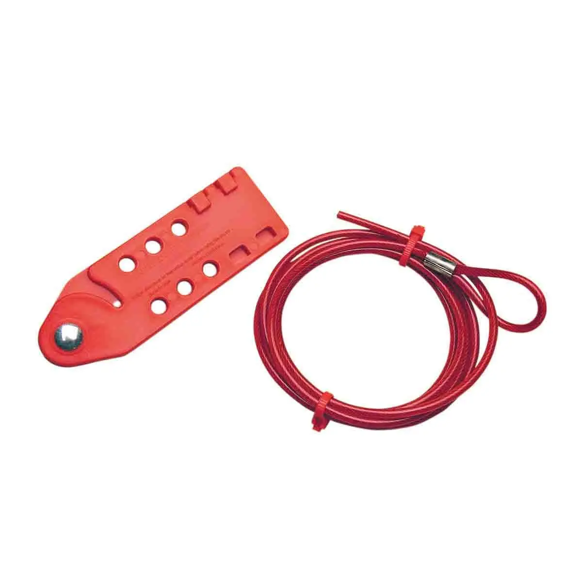 Produktfoto 1 von Brady Stahl Aussperrung Typ Kabelverriegelungsvorrichtung, 6-fach Verriegelung 8 mm, Rot